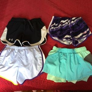2 Nike, UA, Champion youth med. & large shorts
